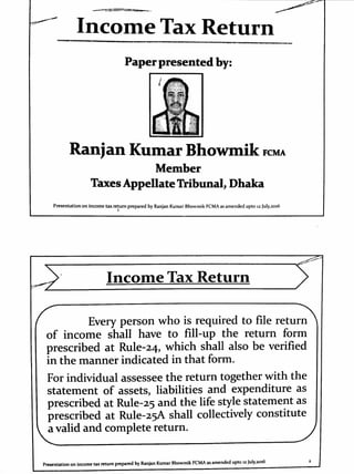 Income tax return