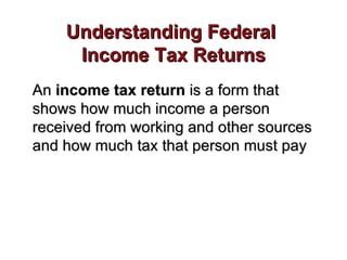 Income tax returns roberts