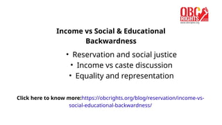 Balancing Income and Social-Educational Backwardness in Reservation ...