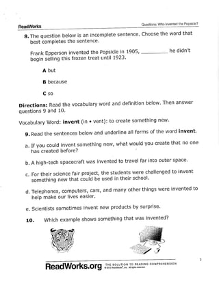 Incoming third grade students