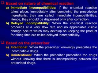 Incompatability Unit 12_PharmD Pharmaceutics | PPTX