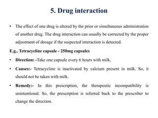 Incompatibilities in prescription | PPTX