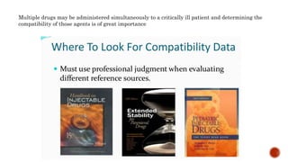 Incompatibilities of tpn & iv admixures | PPTX