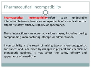 Percieved Incompatibilty Incompatilibility , Dispensing pharmacy.pptx