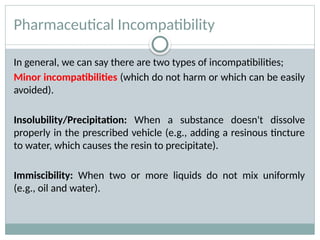 Incompatilibility , Dispensing pharmacy.pptx