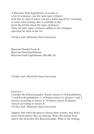 Incomplete InformationBayesian Nash Equilibrium and Asymmetric.docx