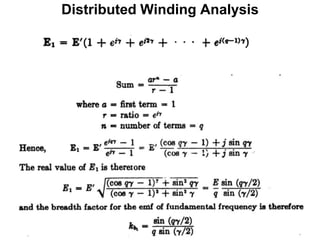 Distributed Winding Analysis
 