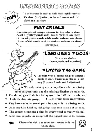 Incomplete songs | PDF