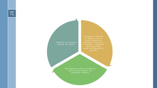 Once goals of treatment
are defined in term of
activity limitation and
participation restriction, it
is necessary to determine
which impairements
prevent the attainment of
each goal
Key impairement need to be linked to
specific activity limitation and
participation restriction
Anatomical and functional
limitation are different
 