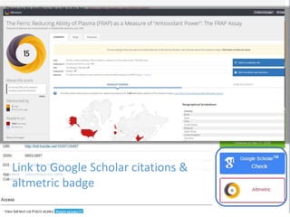 Link to Google Scholar citations &
altmetric badge
 