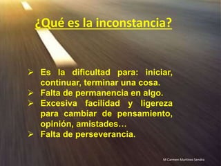 ¿Por qué somos inconstantes? | PPTX