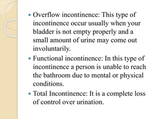 Overflow Incontinence Algorithm Incontinence | PPTX