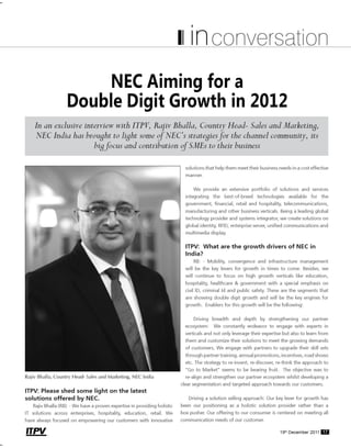 NEC Covered in ITPV Magazine