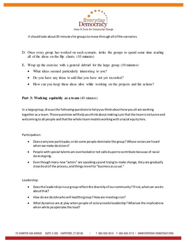 Activity for Incorporating a Racial Equity Lens in Action Teams  Slide 3