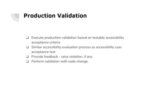 Incorporating Accessibility into SDLC Workflows | PPTX