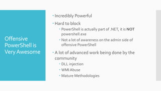 Incorporating PowerShell into your Arsenal with PS>Attack | PPTX