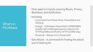 Incorporating PowerShell into your Arsenal with PS>Attack | PPTX