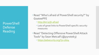 Incorporating PowerShell into your Arsenal with PS>Attack | PPTX