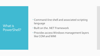 Incorporating PowerShell into your Arsenal with PS>Attack | PPTX
