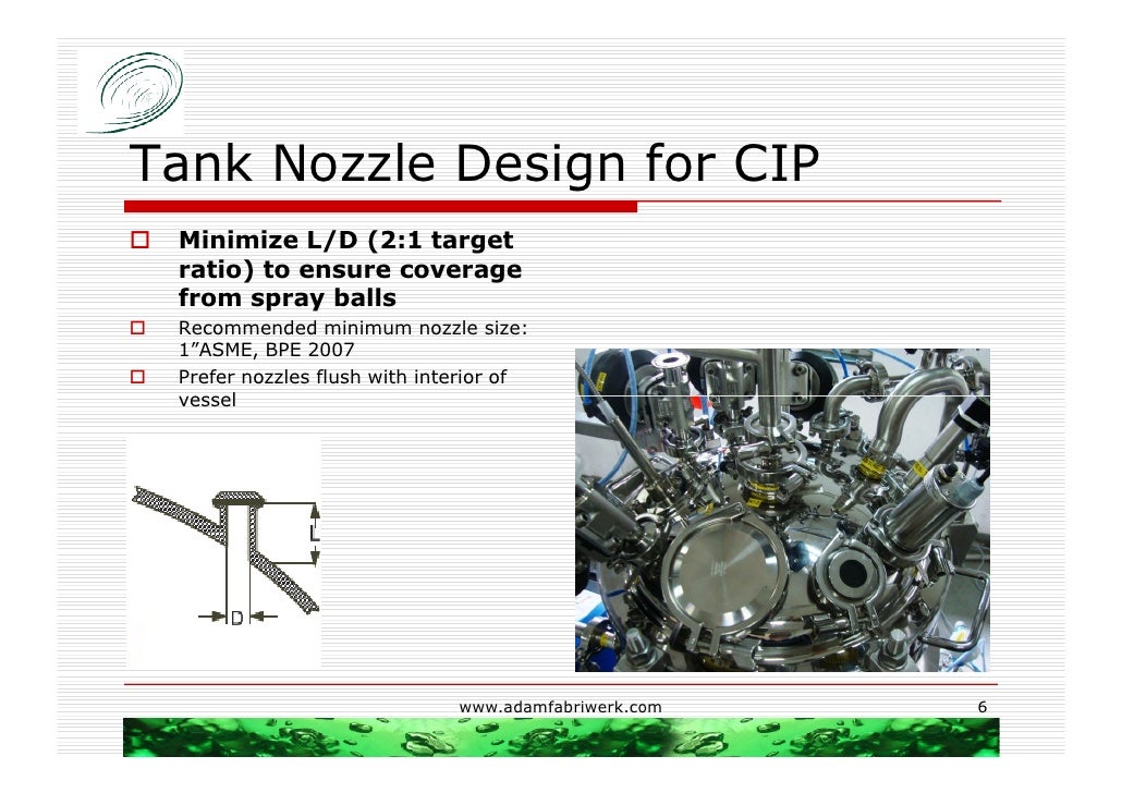 Nozzle Design Criteria | incorporating the asme bpe guidelines for cip for Nozzle Design Criteria | incorporating the asme bpe guidelines for cip for