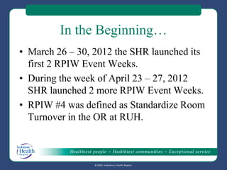 Incorporating the Patient Voice into Rapid Process Improvement ...