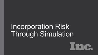Incorporation Risk
Through Simulation
 