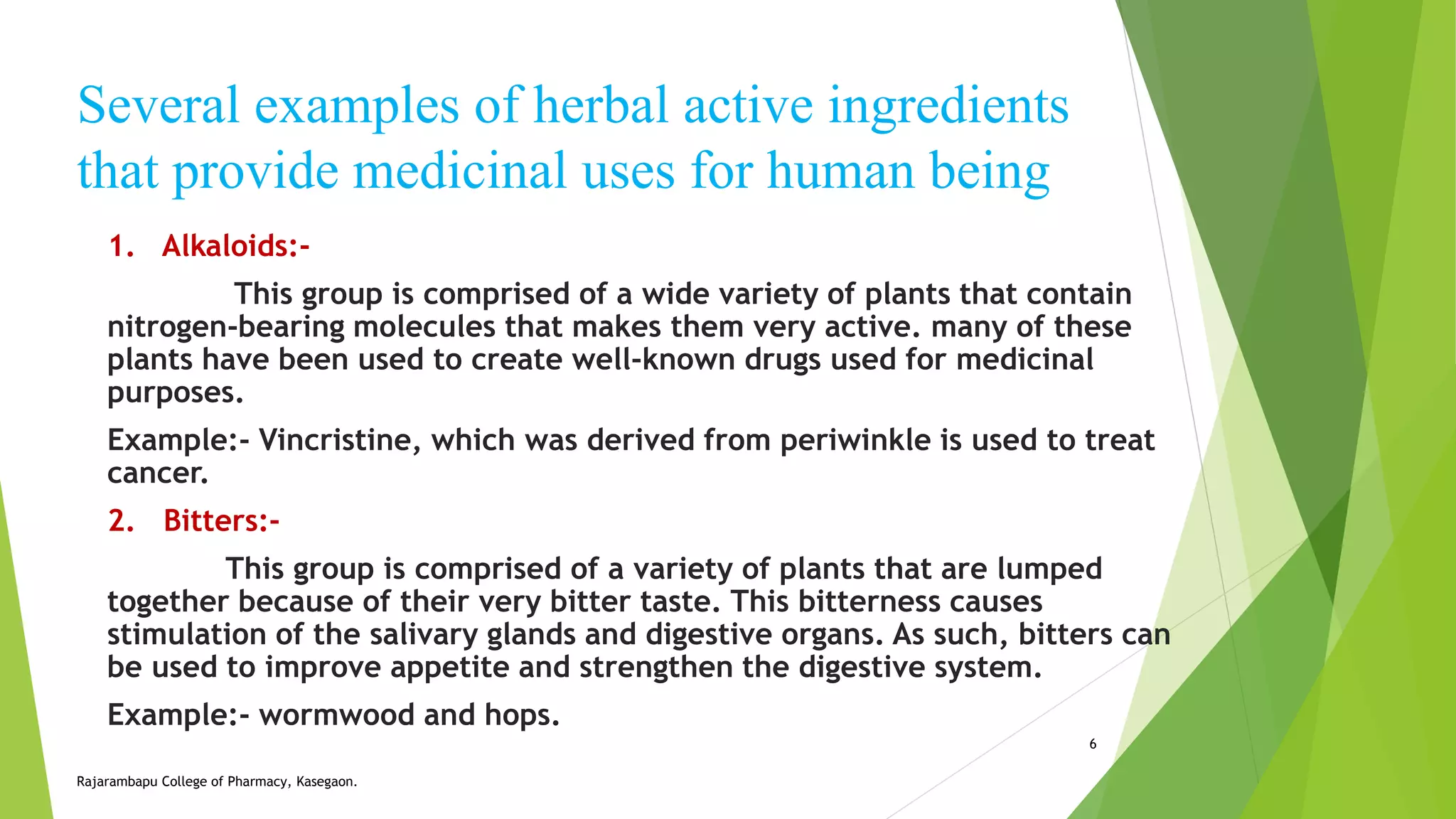 Incorporation of herbal actives in pharmaceuticals | PPTX | Herbs and ...