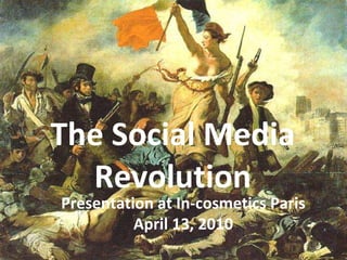 [object Object],The Social Media Revolution Presentation at In-cosmetics Paris April 13, 2010 