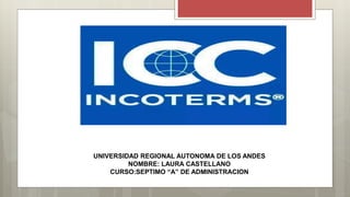 UNIVERSIDAD REGIONAL AUTONOMA DE LOS ANDES
NOMBRE: LAURA CASTELLANO
CURSO:SEPTIMO “A” DE ADMINISTRACION
 