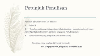 Materi Incoterm 2010 - Review Materi Ekspor Impor | PDF