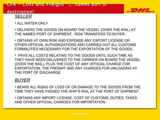 Cfr Risk Incoterms | PPT