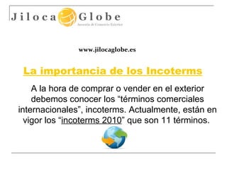 Incoterms 2010 - Jiloca Globe