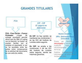 INCOTERMS.pdf comercio internacional 123 | PDF