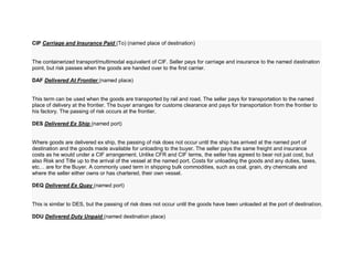 Incoterms 2000 | PDF