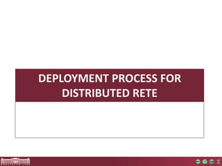 DEPLOYMENT PROCESS FOR 
DISTRIBUTED RETE 
 