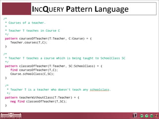 INCQUERY	
  PaOern	
  Language
 