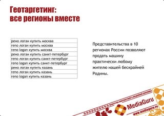 Геотаргетинг:
все регионы вместе
рено логан купить москва
reno логан купить москва
reno logan купить москва
рено логан купить санкт-петербург
reno логан купить санкт-петербург
reno logan купить санкт-петербург
рено логан купить казань
reno логан купить казань
reno logan купить казань
Представительства в 10
регионах России позволяют
продать машину
практически любому
жителю нашей бескрайней
Родины.
 