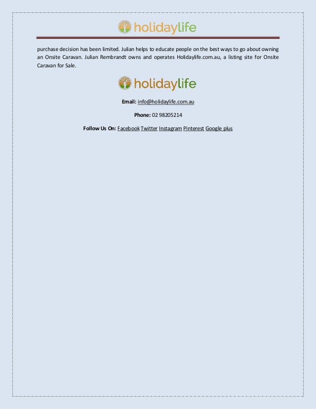 Onsite Caravans For Sale Can Be A Perfect Holiday Home Holidaylife