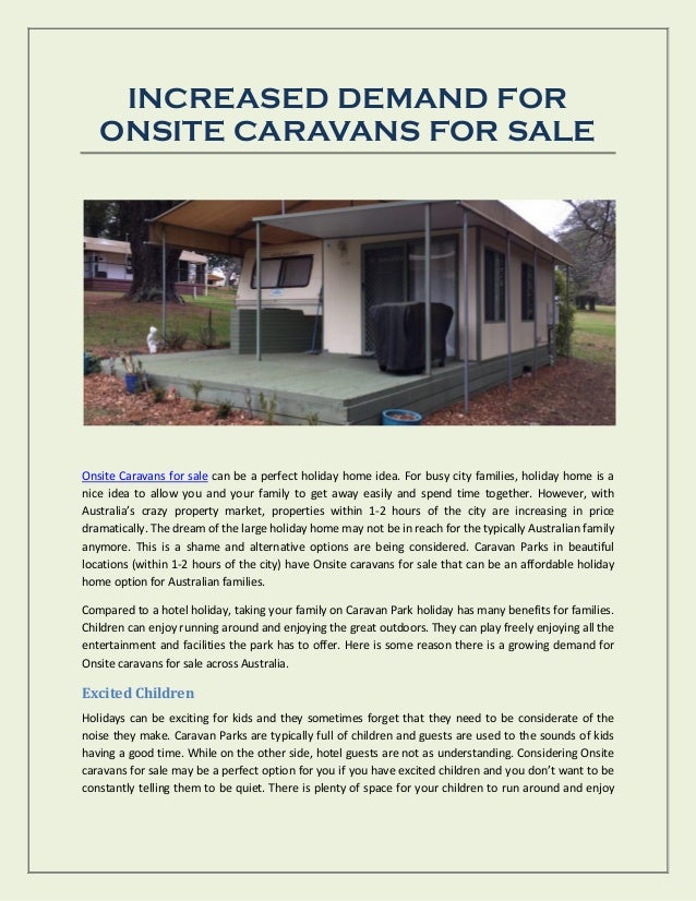 Increased Demand For Onsite Caravans For Sale Holidaylife