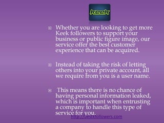 Increase keek followers fast free