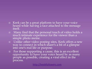 Increase keek followers fast free