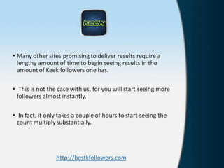 Increase keek followers for free