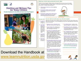 Download the Handbook at:
www.teamnutrition.usda.gov
 