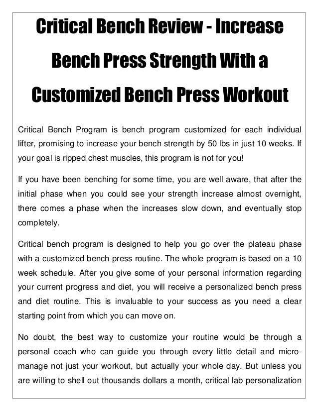 Increase Your Bench Press And Skyrocket Your Muscle And Strength Gains