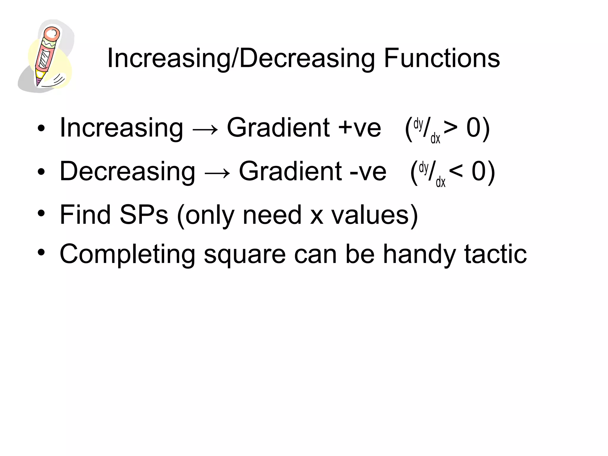 Increasing decreasing functions | PPT | Physics | Science