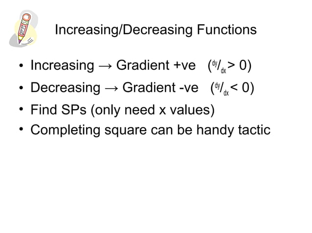 Increasing decreasing functions | PPT | Physics | Science image.
