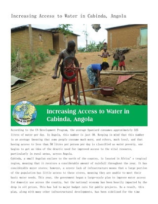  Increasing Access to Water in Cabinda, Angola