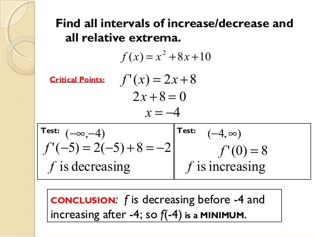 Increasing And Decreasing Functions Ap Calc Sec 3.3 Increasing And Decreasing Functions Ap Calc Sec 3.3