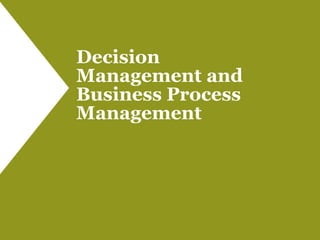 Decision
Management and
Business Process
Management
 