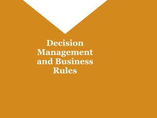 Decision
Management
and Business
   Rules
 